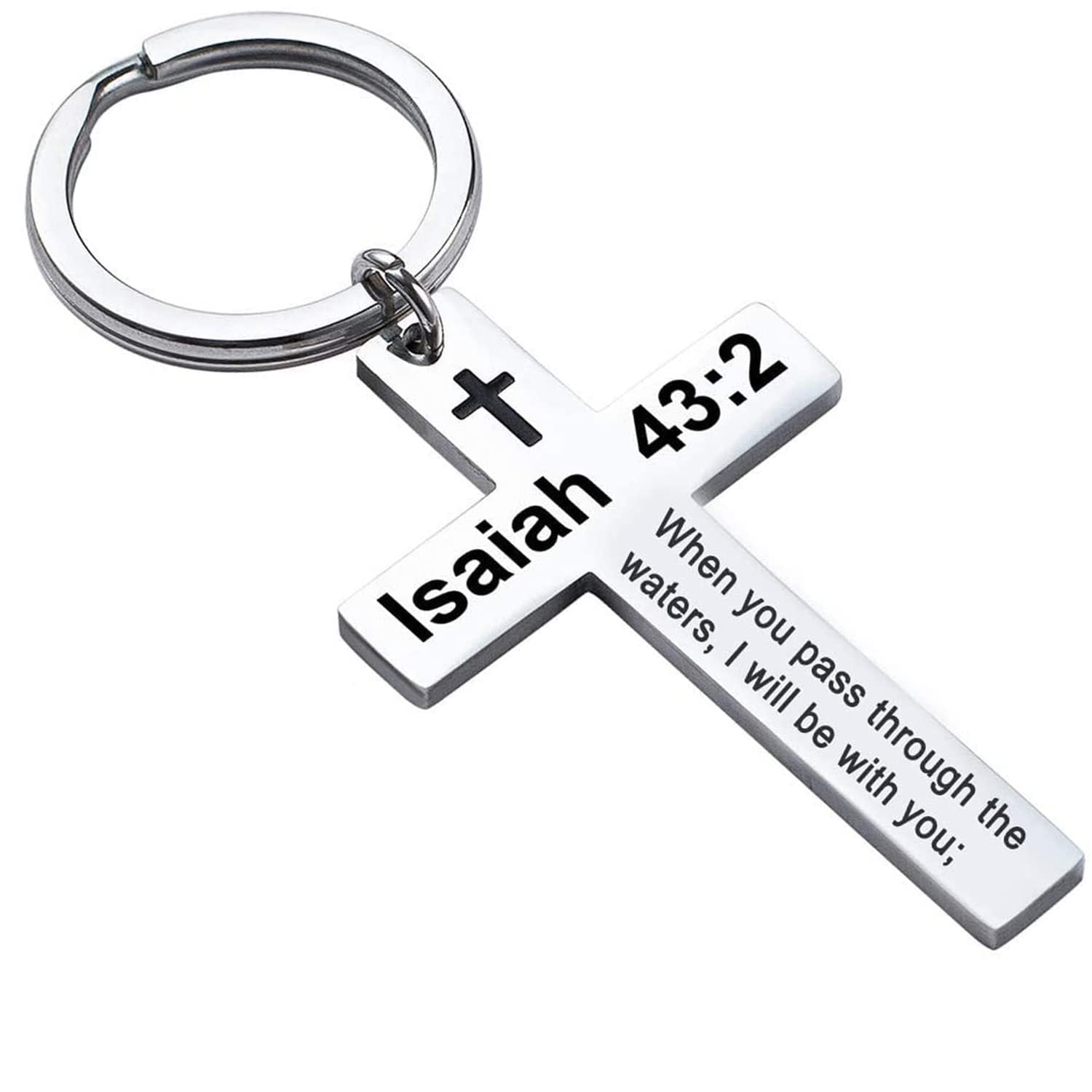 Wholesale Creative stainless steel letter keychain